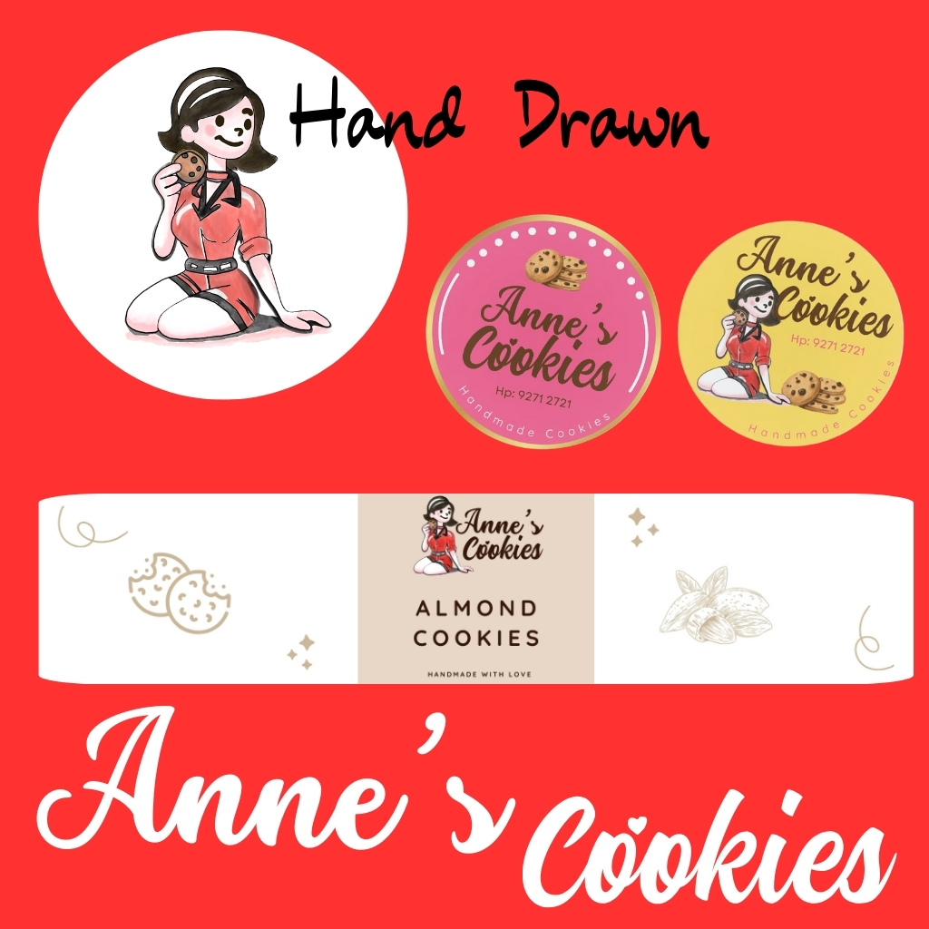 Anne's Cookies - Logo Design | Sticker Design | Label Design